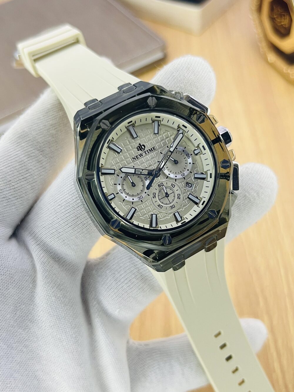 New Time Chronograph Silicone Belt – Date Display - Image 4